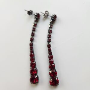 Elegant Red Drop Earrings